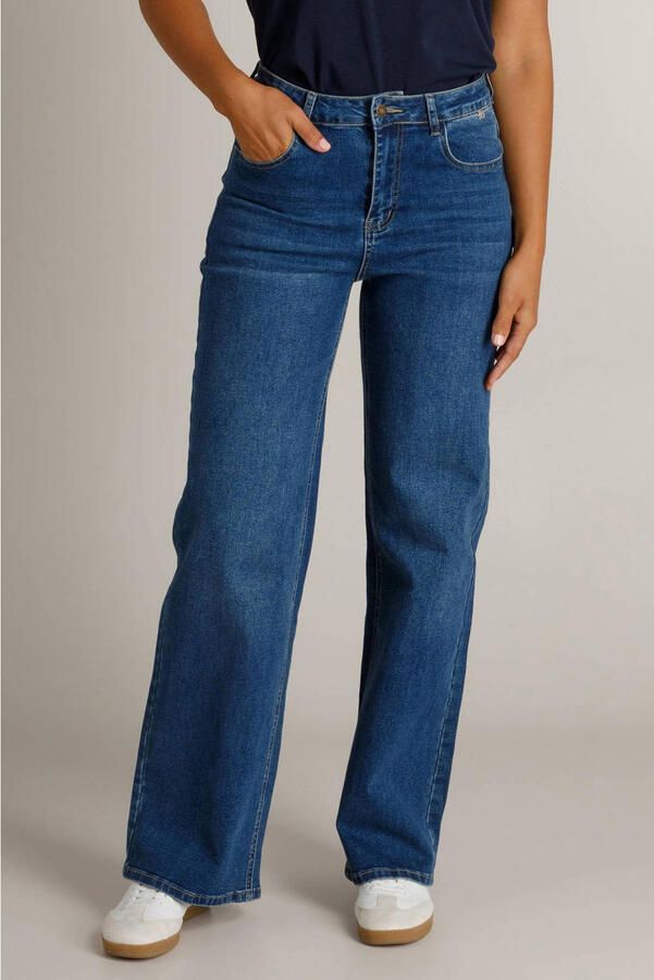 Ivy Beau wide leg jeans donkerblauw