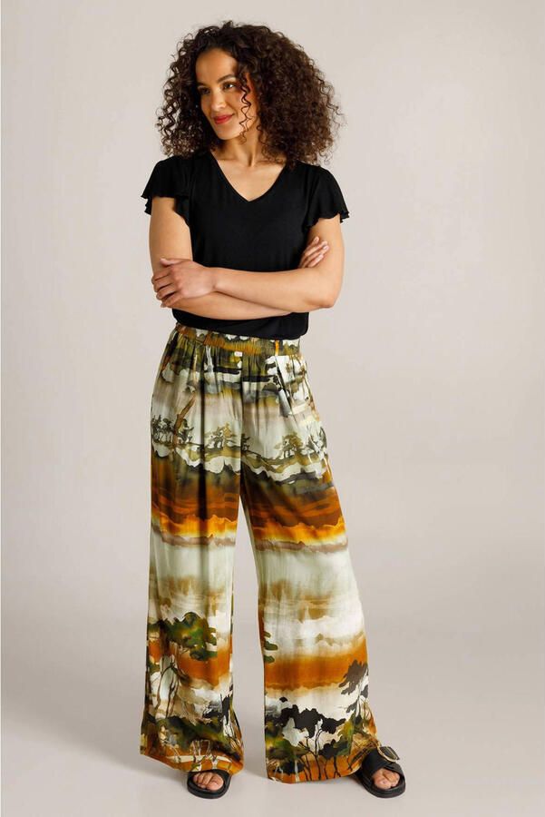 Ivy Beau wide leg regular waist broek multi - Foto 2
