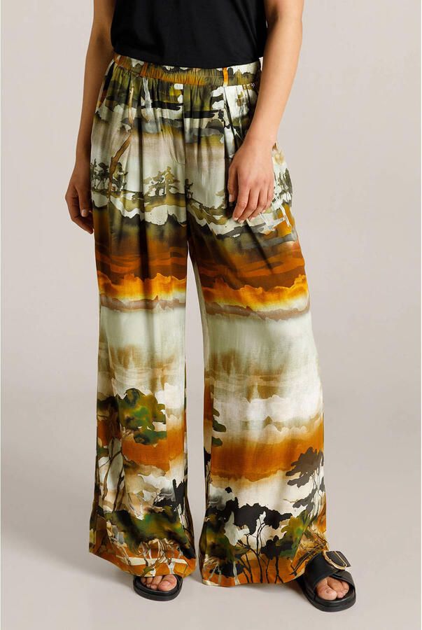 Ivy Beau wide leg regular waist broek multi
