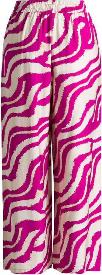 Ivy Beau wide leg regular waist broek roze - Foto 3