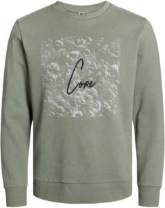 JACK & JONES CORE sweater JCOAOP LUNER met printopdruk lichtgroen