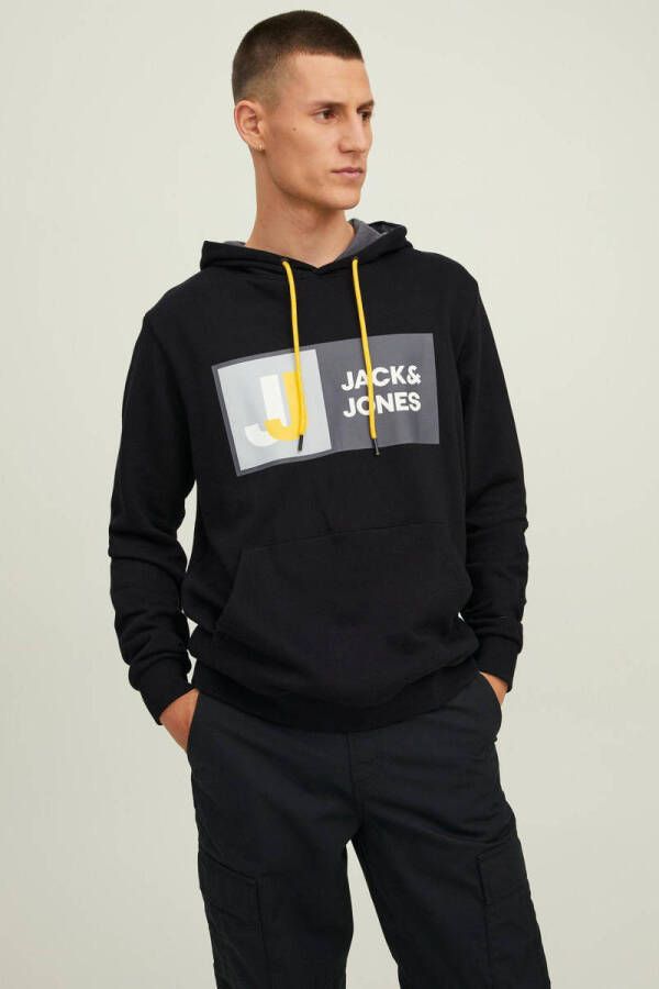 Jack & jones Logan hoodie met capuchon Black Heren
