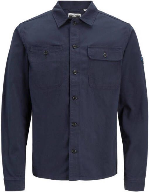JACK & JONES CORE regular fit overshirt JCOBEN navy blazer