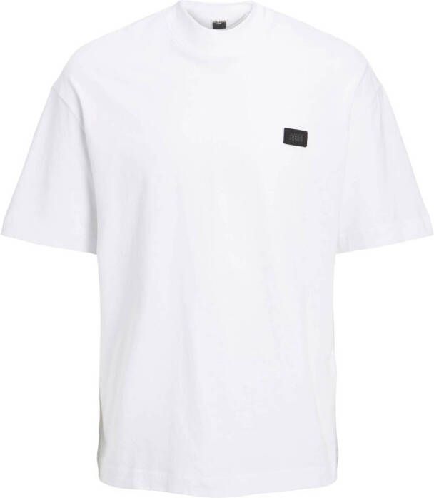 JACK & JONES CORE regular fit T-shirt JCOCLASSIC met logo wit