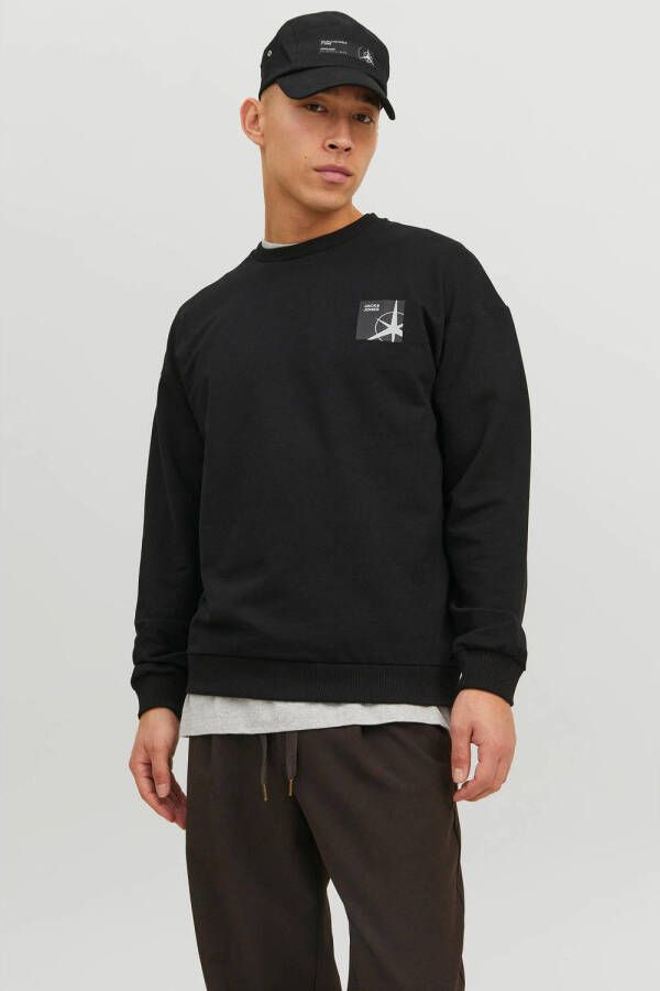 Jack & Jones Sweatshirt JCOFILO SWEAT CREW NECK SN met print op de achterkant