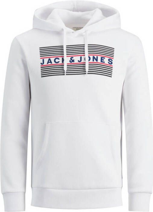 JACK & JONES ESSENTIALS hoodie JJECORP met logo white