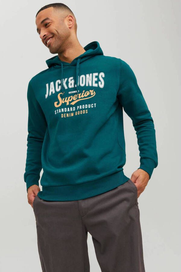 JACK & JONES ESSENTIALS hoodie met logo storm