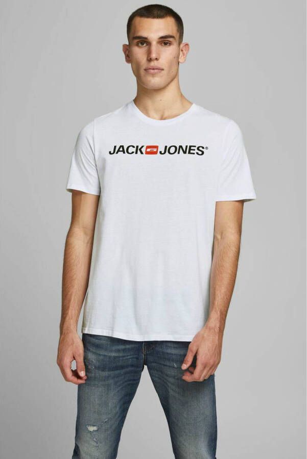 Jack & jones T-shirt Jack Jones Corp crew neck White Heren