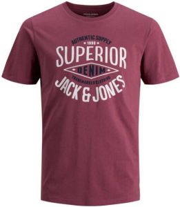 JACK & JONES ESSENTIALS T-shirt JJELOGO met logo hawthorn rose