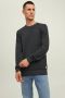 JACK & JONES ESSENTIALS trui JJEATLAS met all over print dark grey - Thumbnail 1