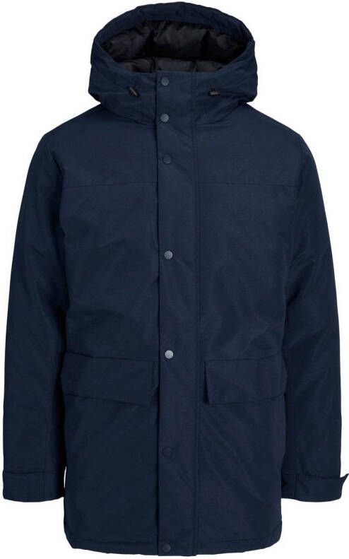 JACK & JONES gewatteerde jas JJCHAMP donkerblauw