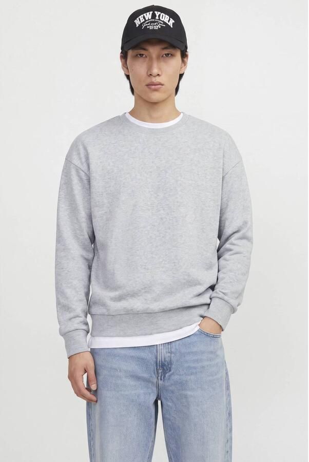 JACK & JONES ADDITIONALS relaxed fit sweater light grey