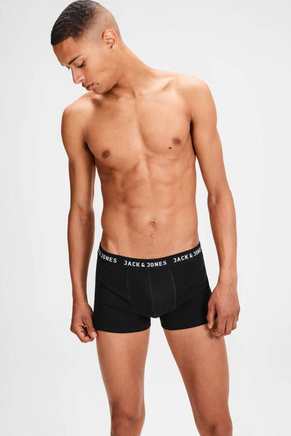 Jack & Jones Boxershort JACHUEY in 5-pack met ton-sur-ton naad en elastische band (set 5 stuks)