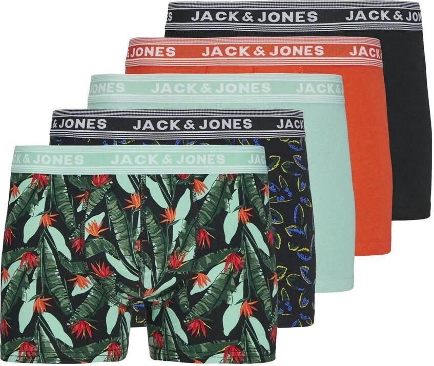 Jack & jones Boxershort met elastische band met label in een set van 5 stuks model 'WEST LEAF' - Foto 3