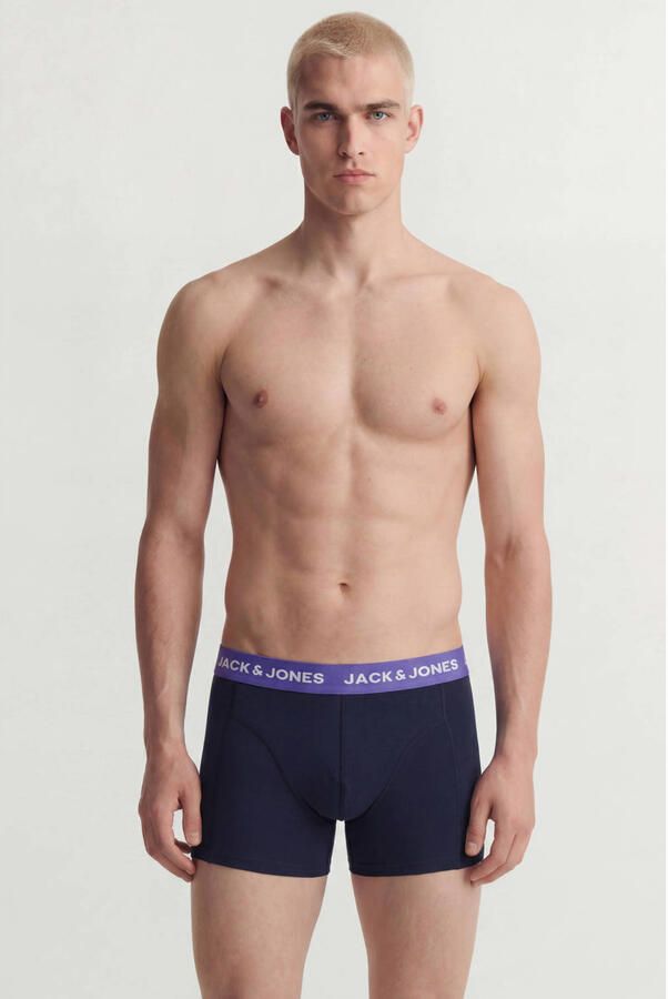 JACK & JONES boxershorts donkerblauw zwart (set van 12)