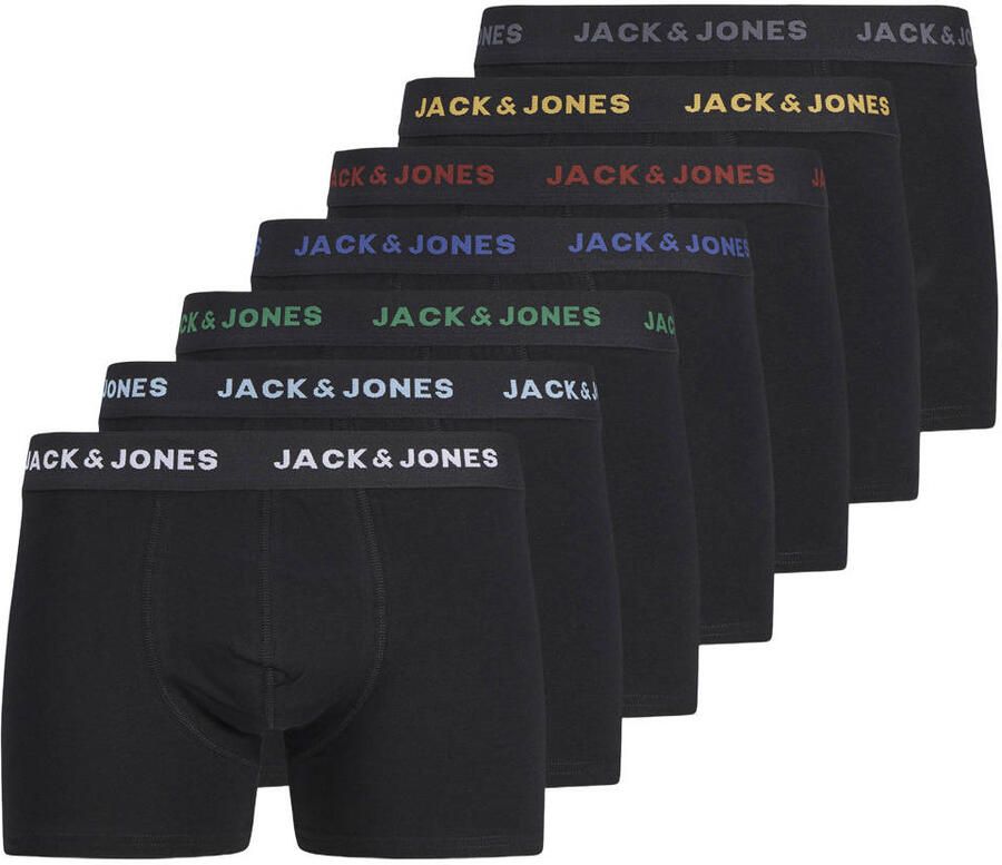 JACK & JONES boxershorts zwart (set van 7)