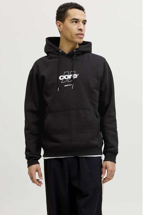 JACK & JONES CORE hoodie zwart