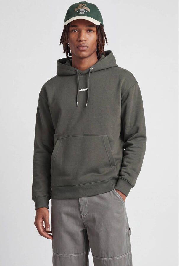 JACK & JONES CORE oversized hoodie met backprint donkergroen
