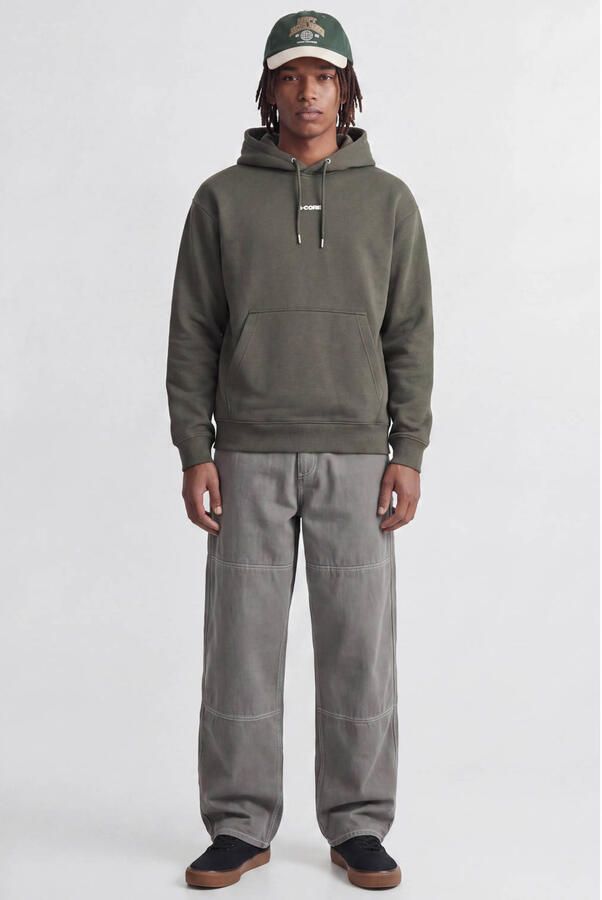 JACK & JONES CORE oversized hoodie met backprint donkergroen - Foto 3