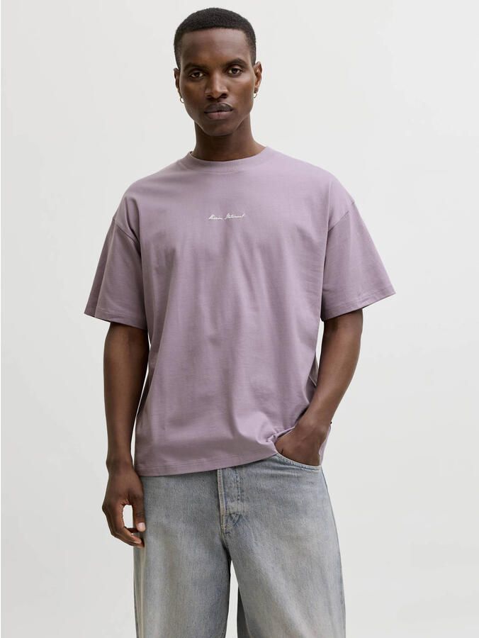 JACK & JONES CORE oversized T-shirt met backprint paars