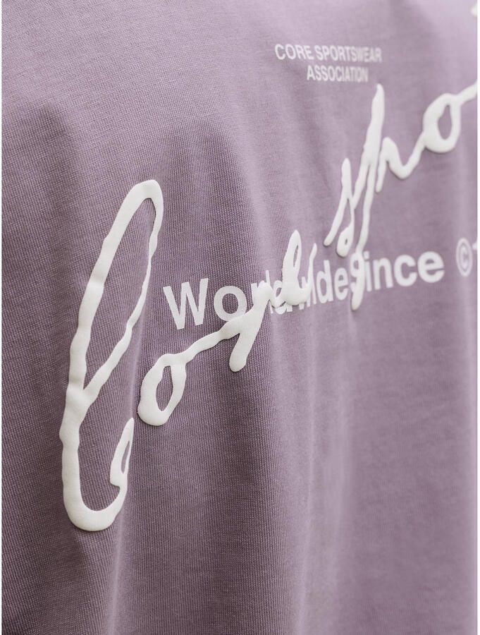 JACK & JONES CORE oversized T-shirt met backprint paars - Foto 2