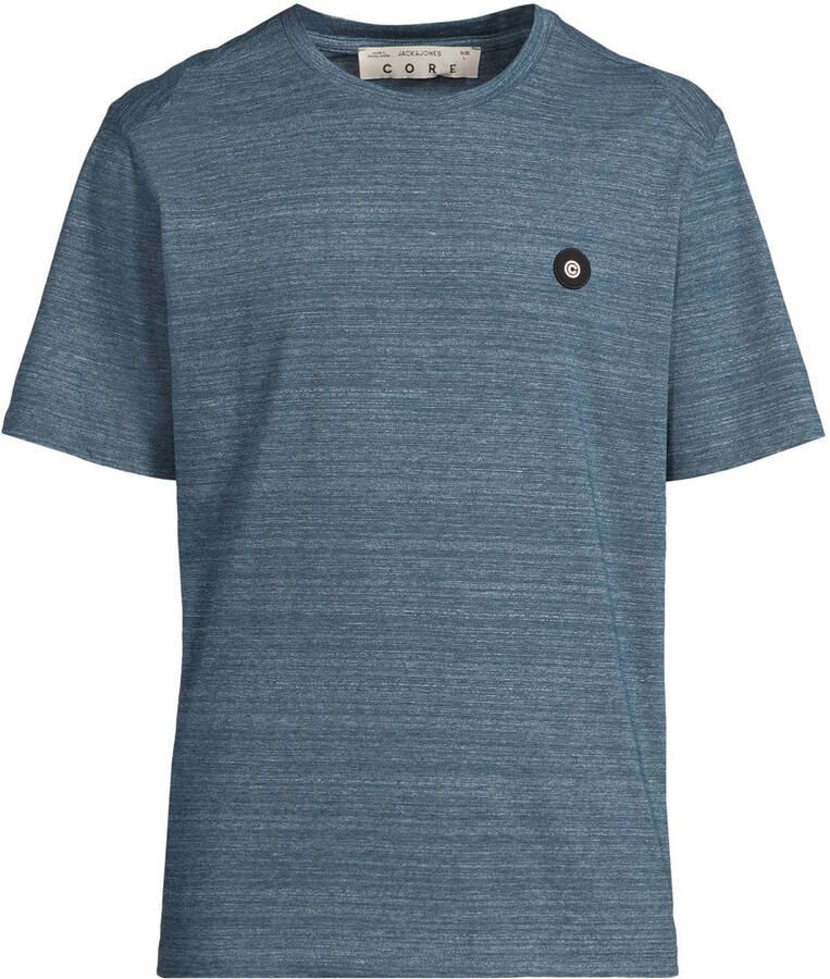 JACK & JONES CORE regular fit gemêleerd T-shirt blauw