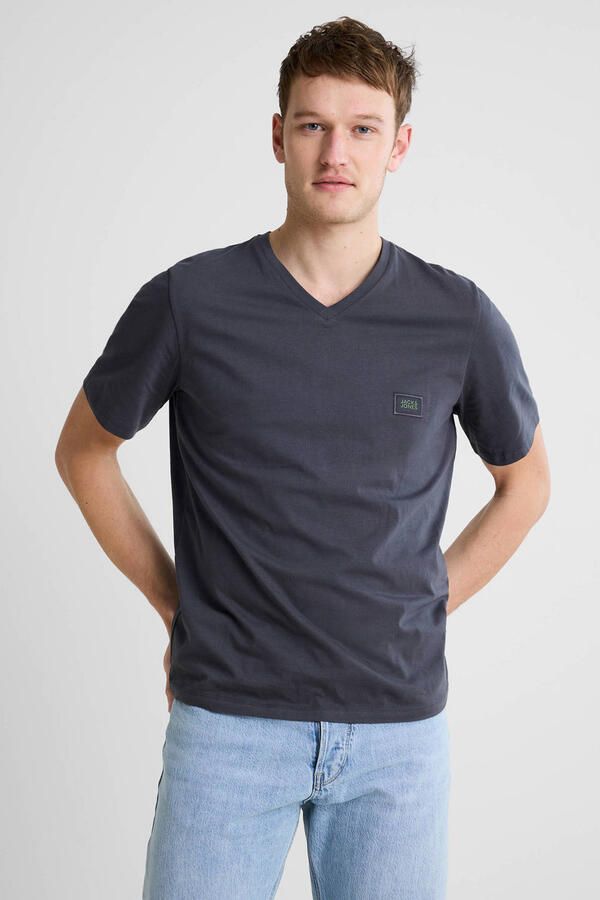 JACK & JONES CORE regular T-shirt antraciet