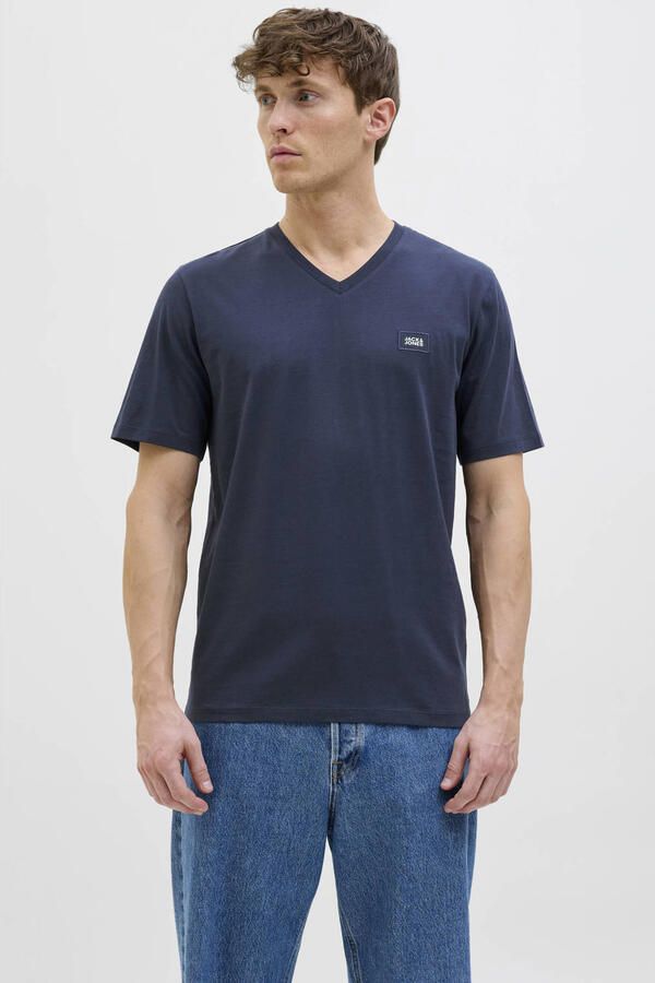 JACK & JONES CORE regular T-shirt donkerblauw - Foto 3