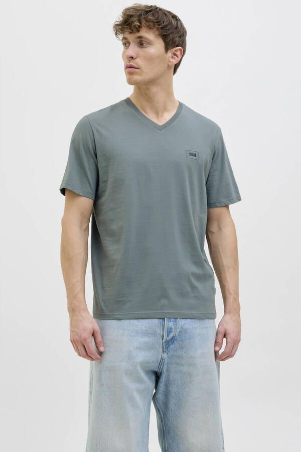 JACK & JONES CORE regular T-shirt grijsgroen - Foto 4
