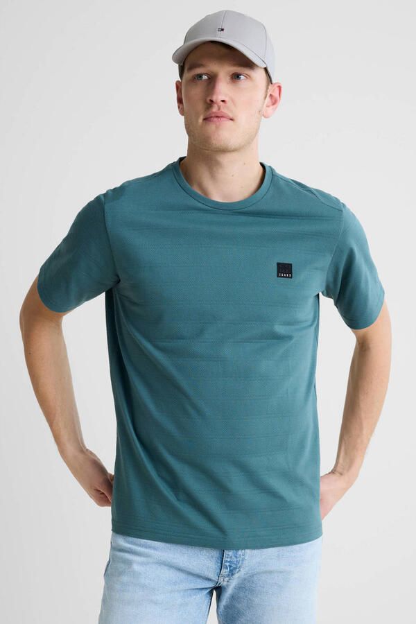 Jack & jones Puffer Crew Neck SS Structured Shirt Heren - Foto 3