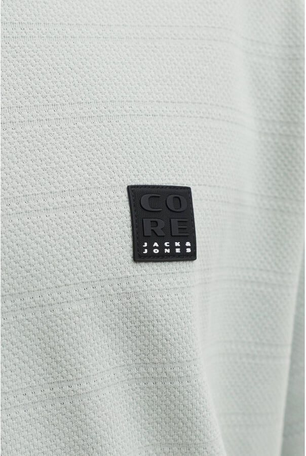JACK & JONES CORE regular T-shirt met textuur lichtgroen - Foto 3