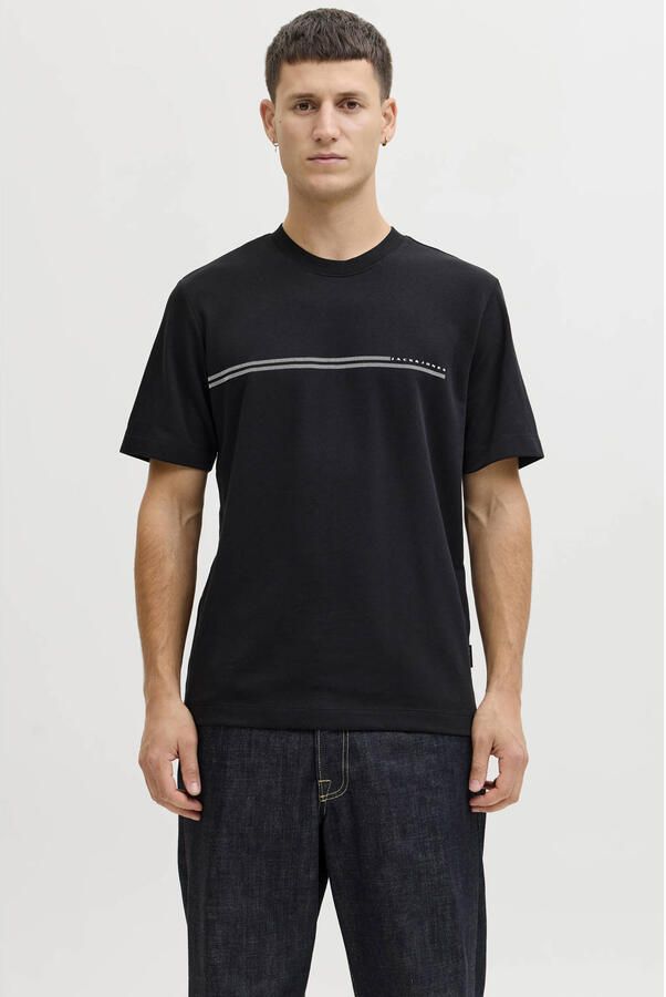 JACK & JONES CORE regular T-shirt zwart