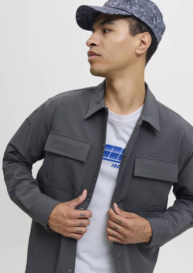 JACK & JONES CORE relaxed casual overhemd antraciet - Foto 2