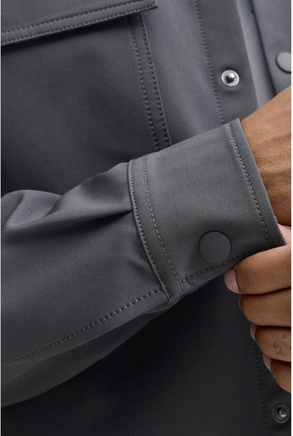 JACK & JONES CORE relaxed casual overhemd antraciet