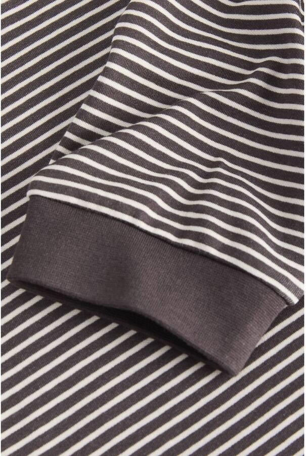JACK & JONES CORE relaxed fit gestreepte longsleeve donkerbruin