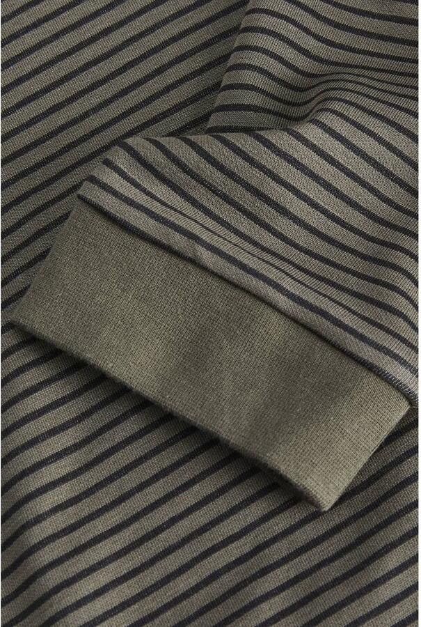 JACK & JONES CORE relaxed fit gestreepte longsleeve donkergroen - Foto 3