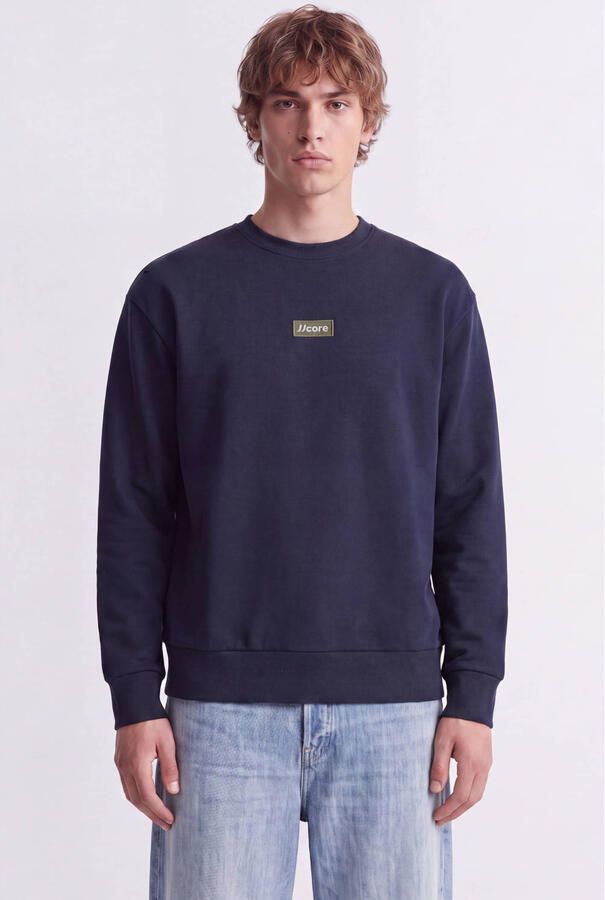 JACK & JONES CORE relaxed fit sweater donkerblauw