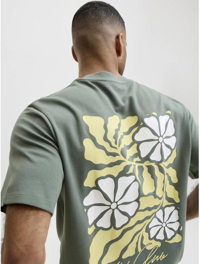 JACK & JONES CORE relaxed fit T-shirt met backprint groen - Foto 2