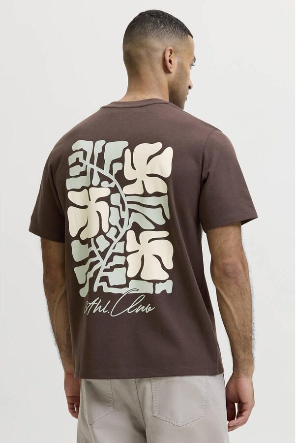 JACK & JONES CORE relaxed fit T-shirt met backprint java - Foto 3