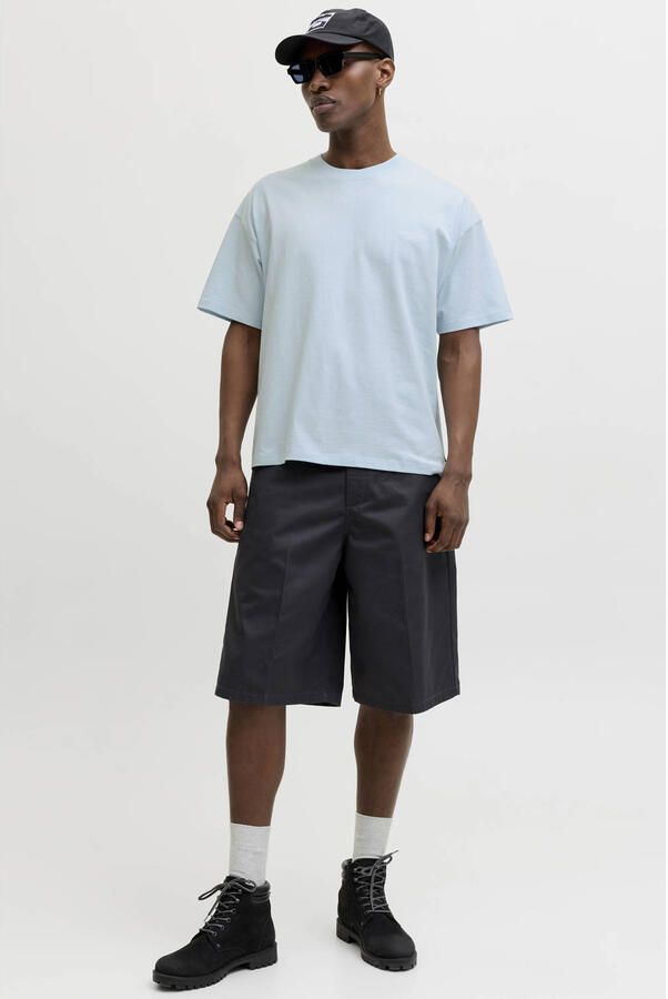 JACK & JONES CORE relaxed T-shirt met backprint lichtblauw - Foto 3