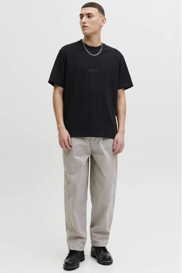 JACK & JONES CORE relaxed T-shirt met backprint zwart - Foto 3