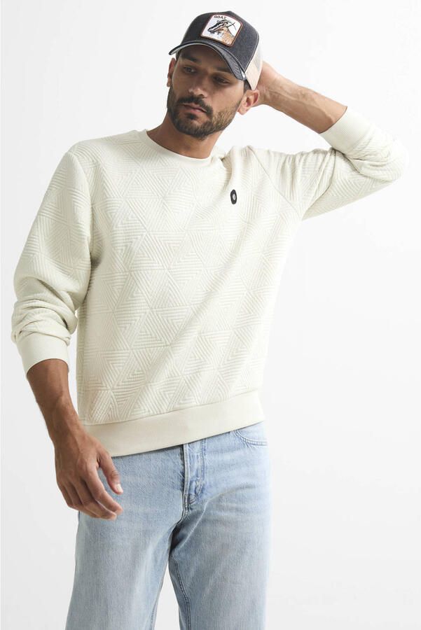 JACK & JONES CORE sweater met textuur ecru - Foto 3