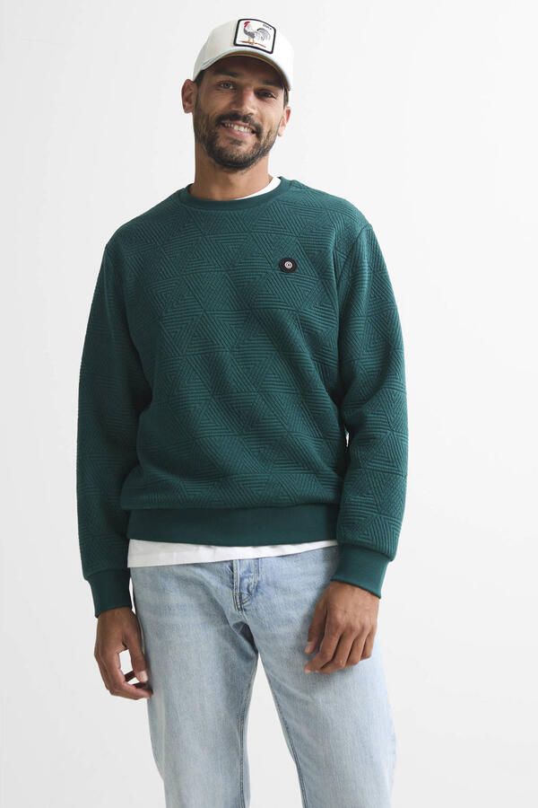 JACK & JONES CORE sweater met textuur groen - Foto 2