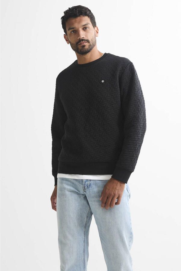 JACK & JONES CORE sweater met textuur zwart - Foto 2