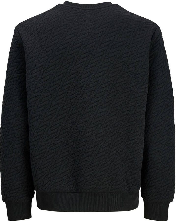 JACK & JONES CORE sweater met textuur zwart