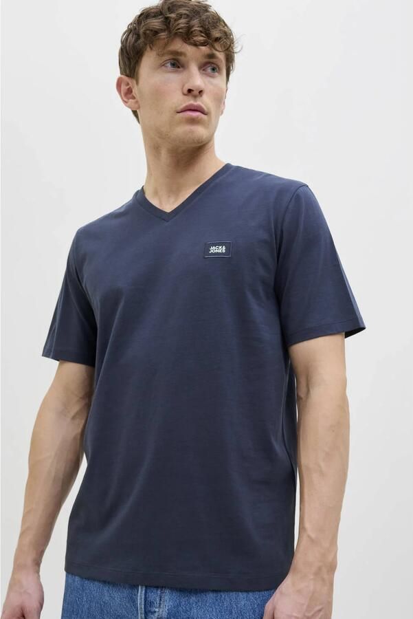 JACK & JONES CORE regular T-shirt donkerblauw