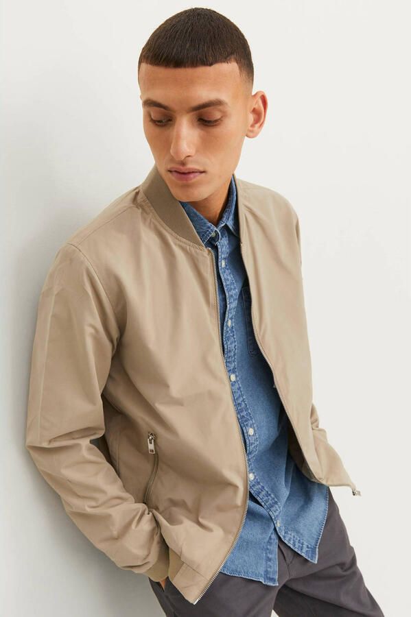 Jack & Jones Blouson JJERUSH met opstaande kraag en zakken met ritssluiting