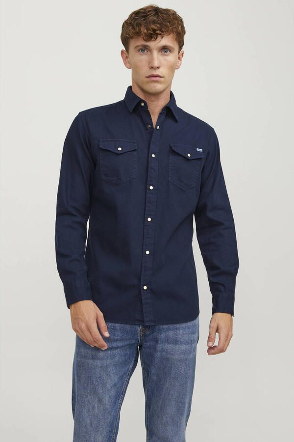 Jack & Jones Jeans overhemd JJESHERIDAN in workwear-stijl met robuuste katoenkwaliteit