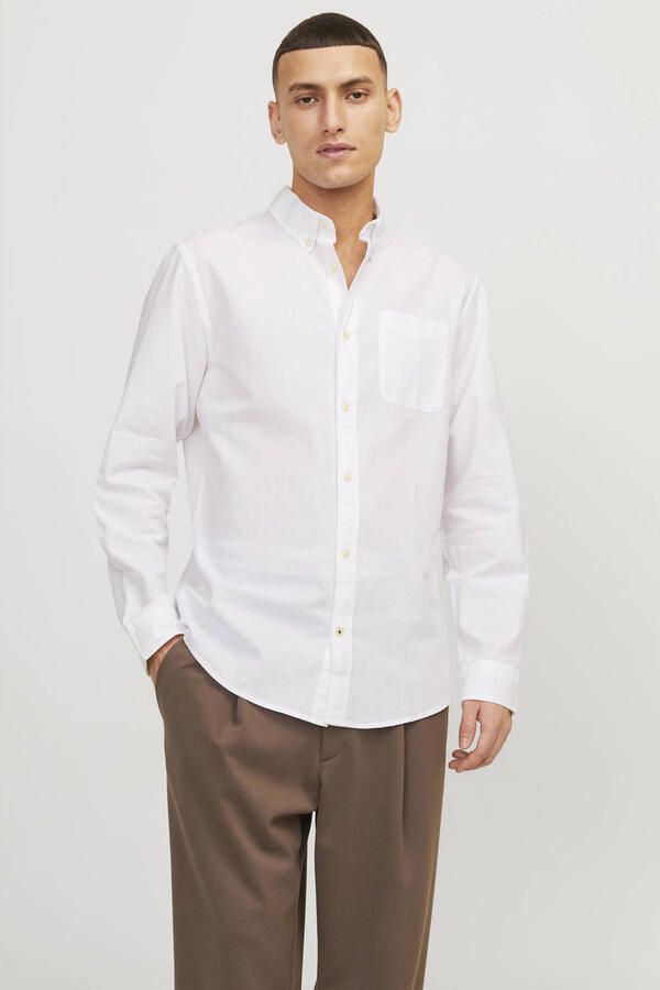 Jack & jones Casual Oxford Overhemd met Button-Down Kraag White Heren - Foto 2