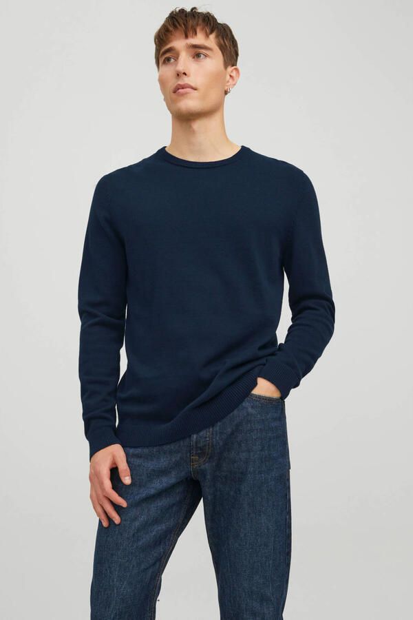 Jack & Jones Trui met ronde hals JJEBASIC met ronde hals ideaal voor werk en vrije tijd - Foto 2